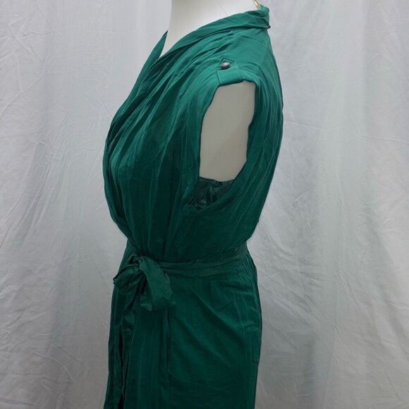 Maeve Anthropologie green faux wrap dress XS - Picture 4 of 10